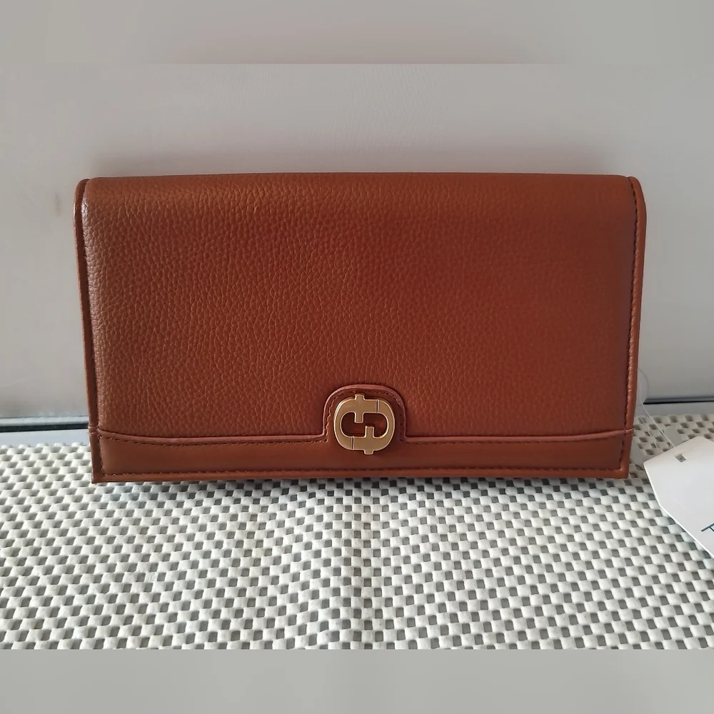 Time and Tru Women's Cora Bifold Wallet Cognac NWT